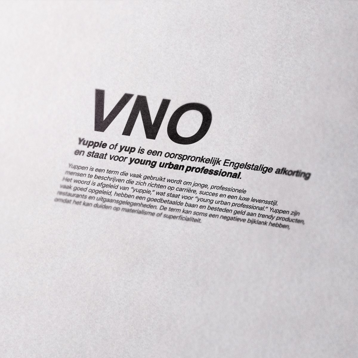 VNO – YUP